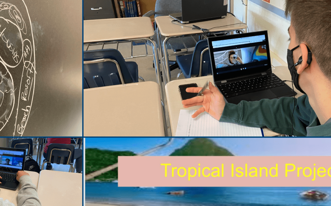 Economics Students Working On Tropical Island Projects