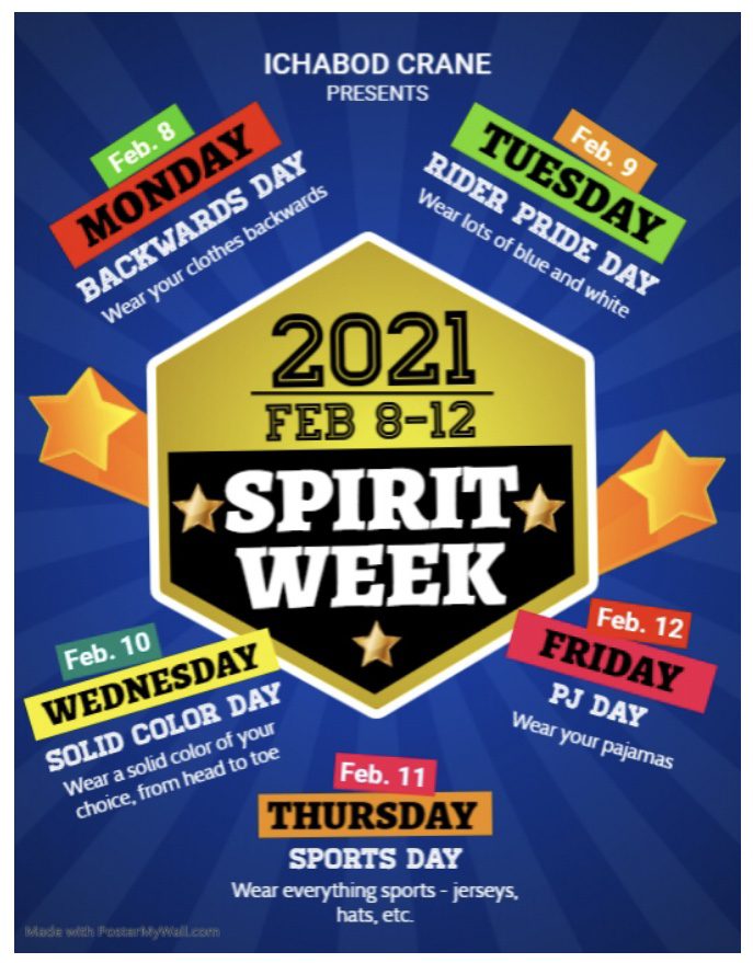 Middle School Spirit Week February 2021